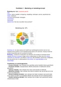 Samenvatting Marketing Kernstof (H1 t/m 10) - Marketing 1, CE-DBC
