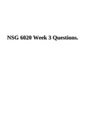 NSG 6020 Week 3 Soap Note 100% Correct Answers, Download To Score A