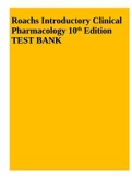 Test Bank For Roachs Introductory Clinical Pharmacology, 11th Edition Susan M.Ford