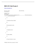 BIO 251 - Unit Exam 4. Questions with Answers. A+ Guide.