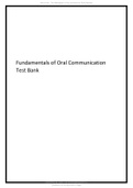 Fundamentals of Oral Communication Test Bank&period;