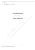 PSYC 102 Final Capstone Project Report with complete solution