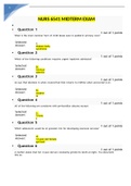 NURS 6541 Midterm Exam &ndash; Question and Answers