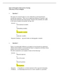 Quiz &num;2 Principles of Research in Nursing University of Texas Arlington