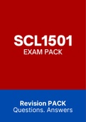 SCL1501 Exam PACK 2023: The Complete Solution with Questions and Answers (Updated)