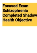 Focused Exam Schizophrenia Completed Shadow Health Objective 
