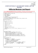 Comp 230 Week 5 Lab Vbscript Modular Lab Report&period;