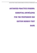 Advanced Practice Nursing Essential Knowledge for the Profession 3rd Edition Denisco Test Bank&period;