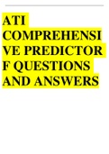 ATI COMPREHENSI VE PREDICTOR F QUESTIONS AND ANSWERS WITH 156 QUESTIOS AND ANSWERS 