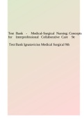 Test Bank - Medical-Surgical Nursing: Concepts  for Interprofessional Collaborative Care 9e