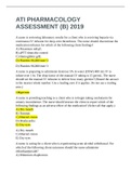 ATI PHARMACOLOGY  ASSESSMENT &lpar;B&rpar; 2019 &lpar; Questions & Answers &rpar; Graded A&plus;