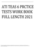 ATI TEAS 6 PRCTICE TESTS WORK BOOK FULL LENGTH 2021
