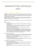 Samenvatting artikelen OVO