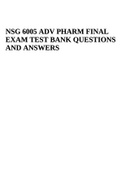 NSG 6005 ADV PHARM FINAL EXAM TEST BANK QUESTIONS AND ANSWERS