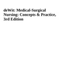 TEST BANK deWit: Medical-Surgical Nursing: Concepts & Practice, 3rd Edition