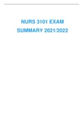 NURS 3101 exam summary 2021/2022