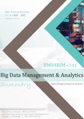 BDMA: Big Data Management & Analytics (BM04BIM) 2021 Summary FULL slides/notes 