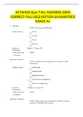 NETW420 Quiz 7 ALL ANSWERS 100&percnt; CORRECT FALL-2022 EDITION GUARANTEED GRADE A&plus;