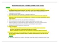 PATHO 370&sol; PATHOPHYSIOLOGY 370 FINAL EXAM STUDY GUIDE- West Coast University&comma; LA