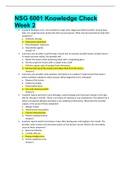NSG 5002 WEEK 5 KNOWLEDGE CHECK WITH ANSWERS