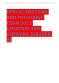HESI A2 ANATOMY AND PHYSIOOGY EXAM 2021 QUESTION AND ANSWERS {GRADED A}