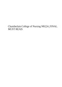 Chamberlain College of Nursing NR224_FINAL. MUST READ.