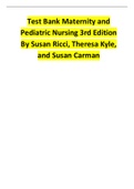 Test Bank Maternity and Pediatric Nursing 3rd Edition By Susan Ricci&comma; Theresa Kyle&comma; and Susan Carman