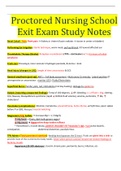 Proctored Nursing School Exit Exam Study Notes
