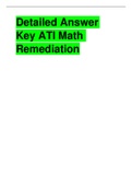 Detailed Answer Key ATI Math Remediation