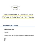 Contemporary Marketing 14th Edition by Gene Boone -Test Bank