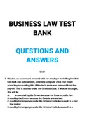 &lbrack;BSEN&rsqb; BUSINESS LAW TEST BANK