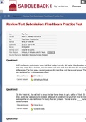 Review Test Submission: Final Exam Practice Test - 1