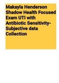 Makayla Henderson Shadow Health Focused Exam UTI with Antibiotic Sensitivity- Subjective data Collection 