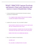 NR 667 &sol; NR667 FNP Capstone Practicum and Intensive Final exam &vert; Questions and Answers &vert; Latest &vert; Chamberlain College