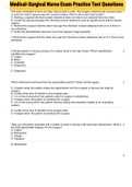 Medical-Surgical Nurse Exam Practice Test Questions 