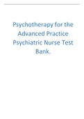 Psychotherapy for the Advanced Practice Psychiatric Nurse Test Bank 2nd Edition