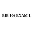 BIB 106 EXAM 1.