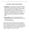 Business&comma; trade  and commerce