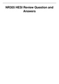 NR 305 HESI Review Question and Answers