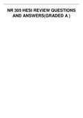 NR 305 HESI REVIEW QUESTIONS AND ANSWERS&period; Latest Update