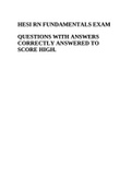 HESI RN FUNDAMENTALS EXAM Questions And Answers Verified to score High.