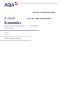 A LEVEL ECONOMICS PAPER 1 - SECOND SET MARK SCHEME.