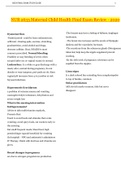 NUR 2633 &vert; NUR2633 Maternal Child Health Final Exam Review&lowbar;REVISED 