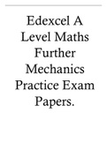 Edexcel A Level Maths Further Mechanics Practice Exam Papers..