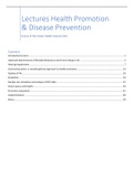 Lectures Health Promotion and Disease Prevention (Master Health Sciences VU)