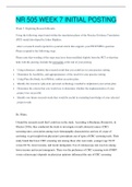 NR 505 WEEK 7 INITIAL POSTING&vert; GRADED A