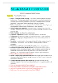 Summary NR 442 EXAM 1 STUDY GUIDE | VERIFIED GUIDE