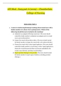 ATI Med - Surg part A &lpar;2019&rpar; &ndash; Chamberlain College of Nursing