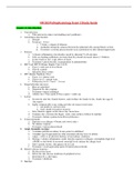 NR 283 / NR283: Pathophysiology Exam 2 Study Guide (Latest 2021 / 2022) Chamberlain College of Nursing