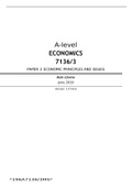 A-level ECONOMICS 7136&sol;3 PAPER 3&Tab;ECONOMIC PRINCIPLES AND ISSUES Mark scheme June 2019